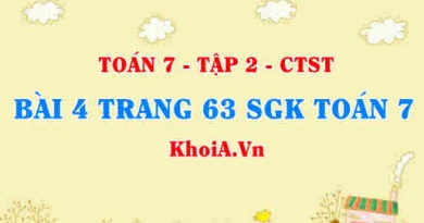 Bài 4 trang 63 SGK Toán 7 tập 2 Chân trời sáng tạo